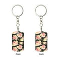 thumbnail image 2 of Naloa Rose Flowers Print Keyfob with Split Key Ring and Print Labels, Key Labels Key Chain Tags, Luggage Tags, Car Key Chain Ring Keyfob Gift, 2 of 7
