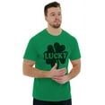 thumbnail image 4 of Lucky 4 Leaf Clover St Patrick's Day Men's Graphic T Shirt Tees Brisco Brands M, 4 of 6