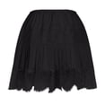 thumbnail image 4 of YUTK Women Plus Size Long Maxi Skirts - Ladies' Solid Color Pleated Lace Lined Two-Layer Sexy Skirt Black S, 4 of 7