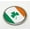 Metal Bezel, variant on Flag of Ireland Irish Wish Shamrock | 3D Domed CAR Emblem Badge Sticker Semi-Flexible Aluminum Round Bezel