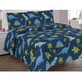 thumbnail image 1 of Golden Linens 4 piezas de tamaño completo, diseños modernos impresos, sábanas para niños, funda de cama con fundas de almohada (DINOSAURIO) Goldenlinens 710560862252, 1 of 1