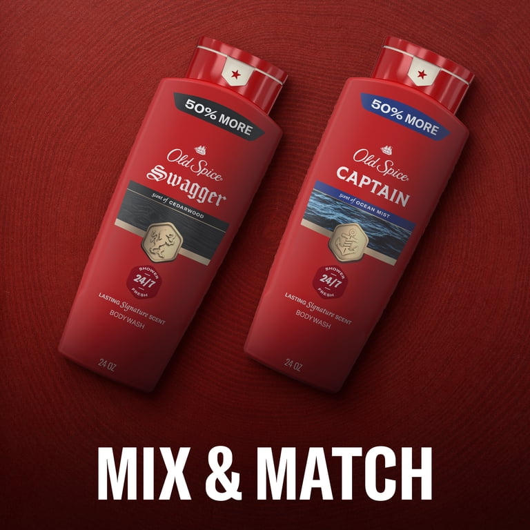 Old Spice Men's Body Wash Swagger Cedarwood Scent 24 fl oz All Day