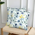 thumbnail image 6 of Yellow Blue Floral Throw Pillow Covers 20x20 Inch Set of 2 Spring Sage Green Pillow Covers Farmhouse Flowers Leaves Outdoor Pillowcase Square Cushion Covers for Home Sofa Bedroom, 6 of 6