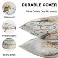 thumbnail image 4 of Waterproof Throw Pillow Covers Set of 2, 26x26 Inch Vintage Floral Bicycle Decorative Pillowcases Outdoor Pillow Slip Cushion Covers Set for Couch Tent Spring Farmhouse Bird Wood, 4 of 7