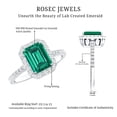 thumbnail image 6 of Rosec Jewels Lab Grown Emerald Engagement Ring for Women (6X8 mm Emerald Cut, AAAA Quality) - Certified Real Emerald Diamond Ring, 18K White Gold, US 3.50, 6 of 9