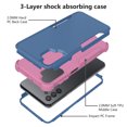 thumbnail image 3 of Allytech Galaxy A32 5G Phone Case, Hybrid TPU PC Military Grade Shockproof Protection Slim Scratch Resistant Bumper Defender Case Cover for Samsung Galaxy A32 5G 6.5-Inch - Blue+Pink, 3 of 4