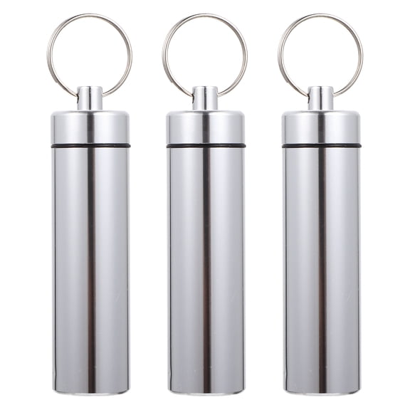 3pcs Portable Aluminum Alloy Small Toothpick Boxes Travel Cotton Swab Holders