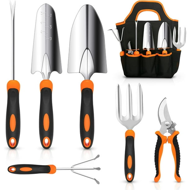 Garden Tool Set, Stainless Steel Heavy Duty Gardening Tool Set, with
