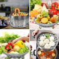 thumbnail image 5 of Stainless Steel Steaming Basket, 9' Pressure Cooker Steamer with Handle, Folding Vegetable Steamer Insert, 5 of 5