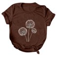 thumbnail image 2 of NAMTYQX Cute Tops for Teen Girls Oversized Breathable Crewneck Comfy Short Sleeve Muster Print Light Cute Womens Graphic T Shirts Wine Size 2XL, 2 of 4