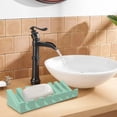thumbnail image 2 of Jabonero de silicona autodrenante con orificios de drenaje, bandeja de jabón de baño con diseño de piano montada en la pared, 7.99x2.75x1.57 pulgadas, protector de jabón antideslizante para ducha, 2 of 4