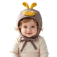 thumbnail image 5 of Mnyotv Baby Earflap Bonnet Hat Soft Warm 3D Cartoon Cap Infants Winter Hats for Boys Girls, 5 of 6