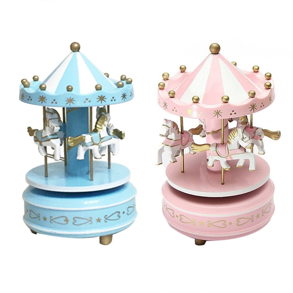 Details about   Wooden Merry-Go-Round Carousel Music Box for Kids Child Gift Birthday Gift 