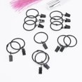 thumbnail image 2 of Vallaes Curtain Clip Rings 6.1cm Fontainebleau 10Pcs Black, 2 of 2