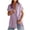 Purple, variant on BUIGTTKLOP Women's Striped Button down Shirts Casual Short Sleeve V Neck Blouses Tops with Pockets