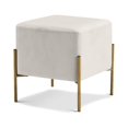 thumbnail image 1 of Meridian Furniture Isla Contemporary Velvet Ottoman/Stool in Cream, 1 of 7