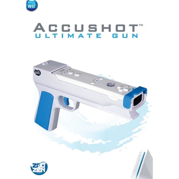 ZooZen Accushot Ultimate Gun Blue Compatible with Original Nintendo Wii Remote