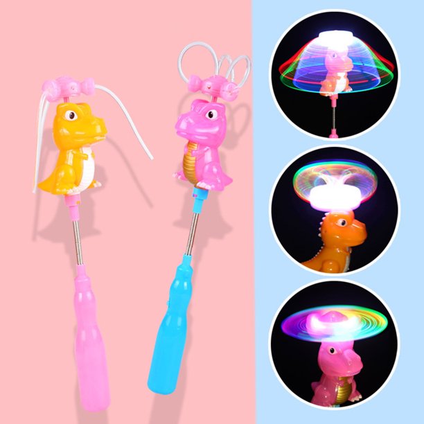Gwong Juguete Niño Molino Molino Palillo Forma de cocodrilo Música Dinámica Música Colorida Color Rotativo Molino de viento brillante Stick para regalo Gwong 30010833
