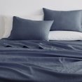 thumbnail image 4 of Great Bay Home 100% European Flax Linen Bed Sheet Set, Lightweight, Breathable, 4 Piece Sheet Set (Slate, Full), 4 of 6