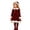 A-Red, variant on XINXIAOO Girls Santa Dress with Matching Hat Kids Girls Red Dress Holiday Cosplay Party Christmas Outfit, 2-Piece Set