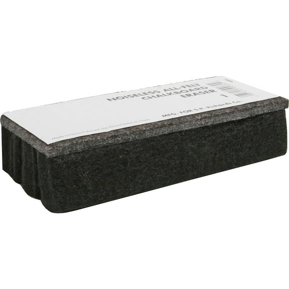 Lorell Chalkboard Eraser - Dustless, Noiseless, Easy to Hold - Black - Felt - 6 / Bundle | Bundle of 5