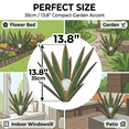 thumbnail image 2 of Lumiartisan Faux Metal Agave Plant 35cm/13.8" Solar Landscape Decor Yard Art, 2 of 8
