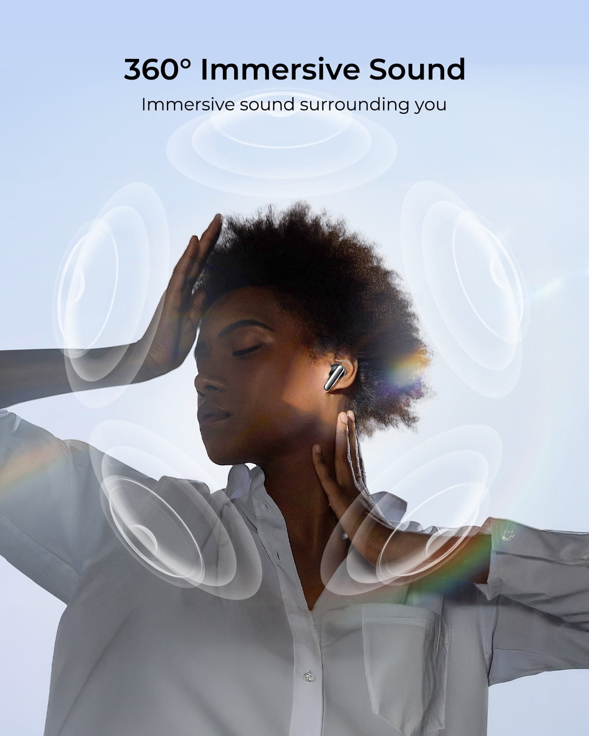 Wireless Earbuds, ANC 5.4 Bluetooth Headphones,in Ear with 6 Noise Cancelling Mic,Stereo Deep Bass,Game Wireless Earphones,Black