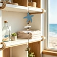 thumbnail image 4 of SLYNSHome Handmade Nautical Wooden Starfish Hanging Ornament With Metal Bells,Coastal Wall Decor, For Balcony, Bathroom, Beach House Indoor Home Decoration, 4 of 6