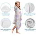 thumbnail image 7 of Princess Rainbow Castle Pattern Hooded Bath Towel，50"x30" for Ages 3 To 12 Kids, Quick Dry Lightweight Soft Microfiber Hood Beach Towel Cover Up for Kids, 7 of 7