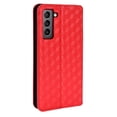 thumbnail image 2 of Flip Wallet Case for Samsung Galaxy S21, Plating PU Leather with RFID Blocking Credit Card & Cash Slot Kickstand Magnetic Closure Full Protective Phone Cover Women Men, Red, 2 of 10