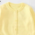 thumbnail image 5 of Dagaeig Girls Sweaters Size 6 Toddler Boys Girls Crewneck Cardigan Sweaters Long Sleeve Kids School Uniform Knit Tops Outwear Uniform Sweater for Girls(Light Yellow,18-24 Months), 5 of 6