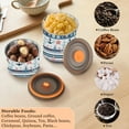 thumbnail image 6 of Seafish Anchor Stripe Airtight Coffee Bean Canister 30oz Food Storage Containers with Lids For Gournd, Tea, Sugar, Flour, Rice, Cereal, Candy Cookie Jar, 6 of 8