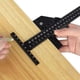 thumbnail image 4 of T Ruler Metal Slider Ruler Accurate Woodworker Edge Ruler Angle Measurement Scribe Tool Woodworking Practical CarpenterB, 4 of 5