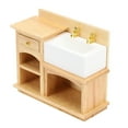 thumbnail image 1 of Exquisite 1:12 Environmentally Friendly Dollhouse Sink Unit, Mini Dollhouse Miniature Kitchen Cabinet, For Kids Pretend Toy Shooting Props Handcraft Sink, 1 of 8