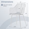 thumbnail image 4 of Giantex Set of 4 Dining Chairs, Plastic Kitchen Chair, Modern Accent Side Chair, White, 4 of 7