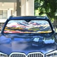thumbnail image 4 of Yayeee Car Windshield Sun Shade Universal Fit Front Visor Protector, Abstract Mountain, 4 of 8