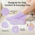 thumbnail image 5 of Grip Socks for Women, PUTUO Non Slip Pilates Yoga Socks with Cute Polka Dot Ruffle Cuff, Crew Length for Barre Dance and Studio Workout, 3 Pairs, 5 of 7