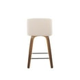 thumbnail image 4 of LumiSource Brown Toriano 24" Fixed Height Counter Stool - Set of 2, 4 of 11