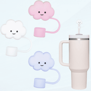 3-Pack Cloud Shape Straw Covers Cap, Compatible with Stanley 30&40 Oz Tumbler, Soft Silicone Straw Protectors