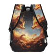 thumbnail image 4 of Fotbe Red And Gray Flame Fox Pattern Casual Backpack for School, Travel, and Outdoor Activities - Durable, Lightweight, and Comfortable, 4 of 5