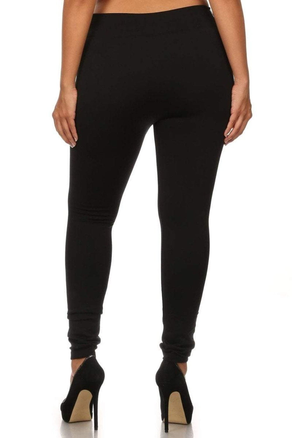 Plus Size Women's Black Fleece Lined 