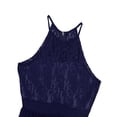 thumbnail image 5 of YiZYiF Kids Girls Lace Chiffon Birthday Party Dress Halter High Waist Flower Girl Dress, 5 of 7