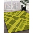 thumbnail image 3 of Ahgly Company Machine Washable Indoor Square Transitional Olive Green Area Rugs, 7' Square, 3 of 7