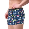 thumbnail image 2 of Honeii Colorful Cartoon Shark Men's Underwear Boxer Briefs Pack, ComfortSoft Boxer Brief for Men, Moisture-Wicking Breathable-XX-Large, 2 of 5