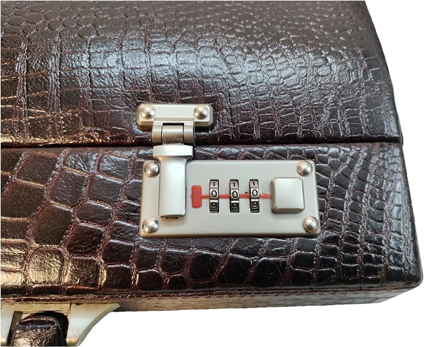 LINDSEY STREET Pure Leather Briefcase Executive Handbag for Men's Leather Attache Briefcase 14 Inch Laptop MacBook Carry Case