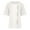 White, variant on Patlollav Womens Summer Casual Solid Color Round Neck Short Sleeve Tops Buttons Blouses