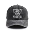 thumbnail image 1 of Washed Baseball Cap Embroidered Adjustable Unisex Low Profile Sun Shield Hat For Daily Outdoor Style And Casual Wear, 1 of 3
