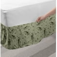 thumbnail image 2 of Fishing Bed Skirt, Hobby Concept Pattern with Fisherman on Boat Catching Trouts with Rot and Hook, Elastic Bedskirt Dust Ruffle Wrap Around for Bedding Decor, 4 Sizes, Dusk Army Green, by Ambesonne, 2 of 2