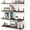 Brown, variant on 4 Different Sizes Floating Shelves for Wall Decor, Rustic White
