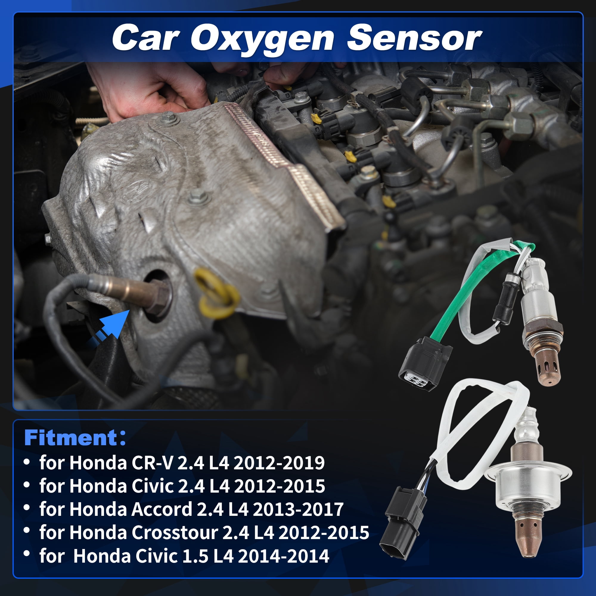 Unique Bargains 2Pcs Oxygen Sensor for Honda CR-V 2012-2019